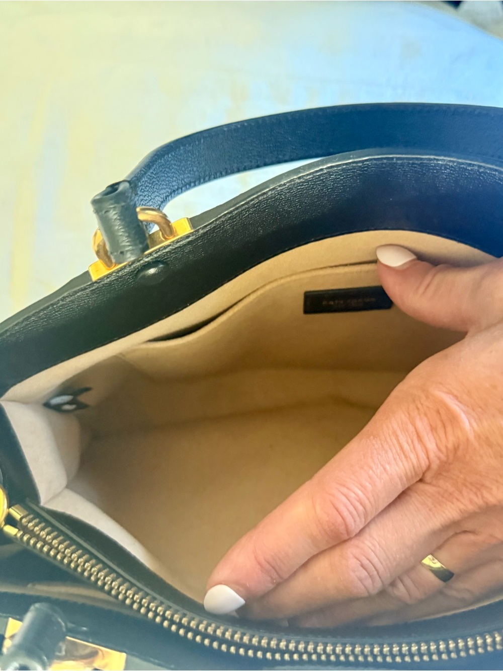 kate spade Black Structured Satchel with Gold Hardware - Picture 9 of 12